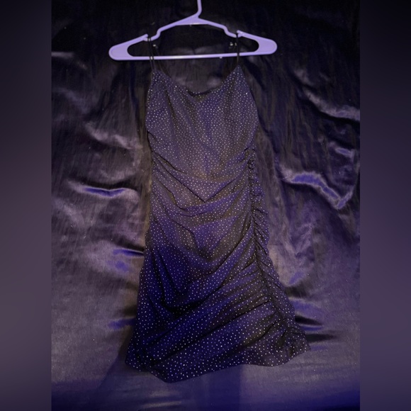 Body-Con dress black with white polka-dots - Picture 1 of 2